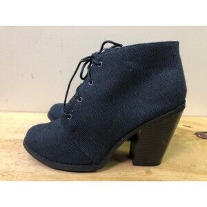 Call it spring Neutral Lace Up Heeled Booties US 7 EUR 37.5 (WORN ONCE)